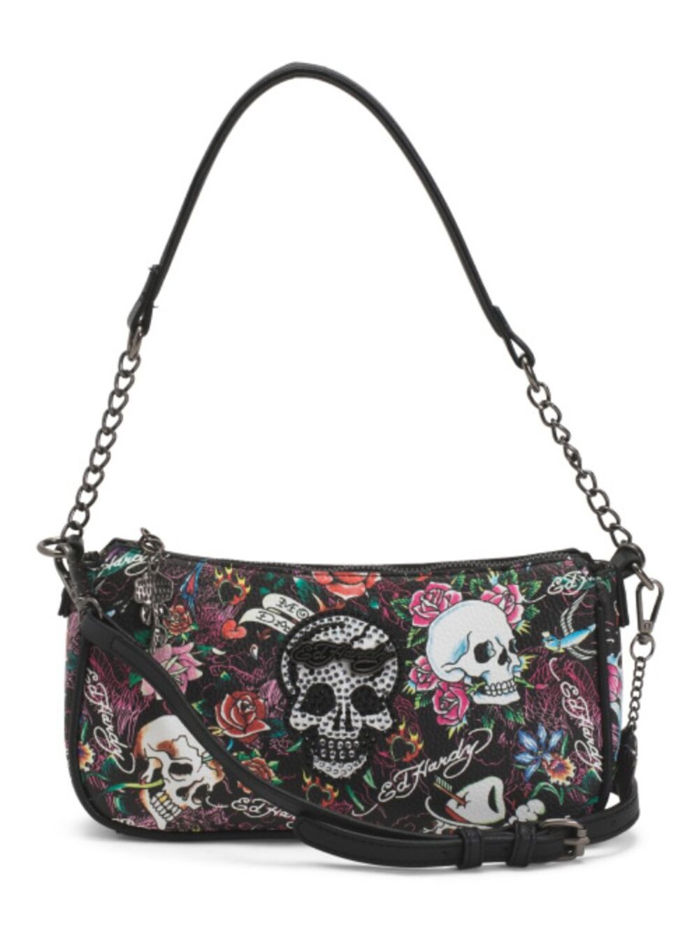 ED HARDY Heather Baguette With Shoulder Strap - Picture 1 of 4